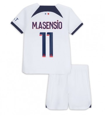 Paris Saint-Germain Marco Asensio #11 Replica Away Stadium Kit for Kids 2023-24 Short Sleeve (+ pants)